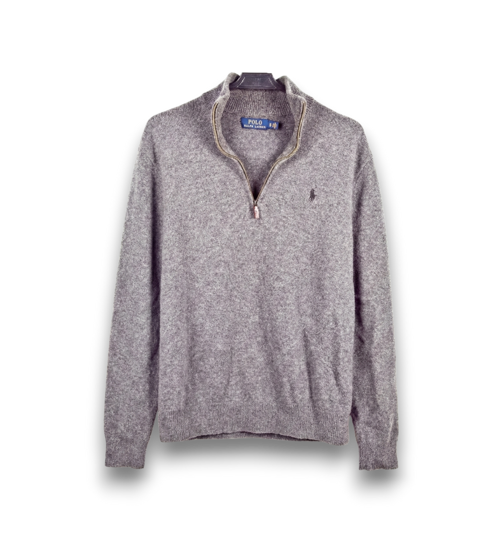 Jersey Polo Ralph Lauren 1/4 Zip Gris
