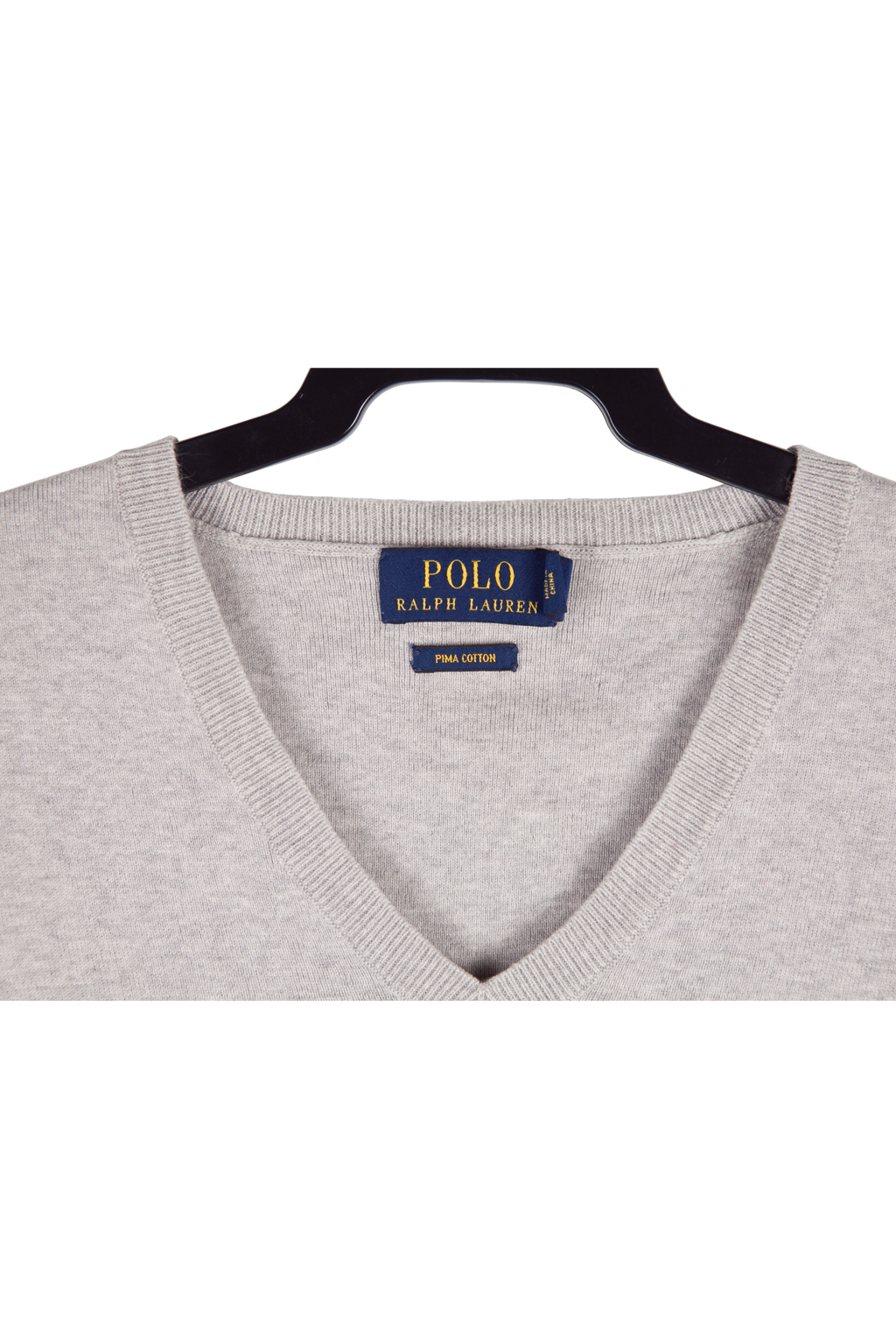 Chaleco Polo Ralph Lauren Gris Melange Punto Fino