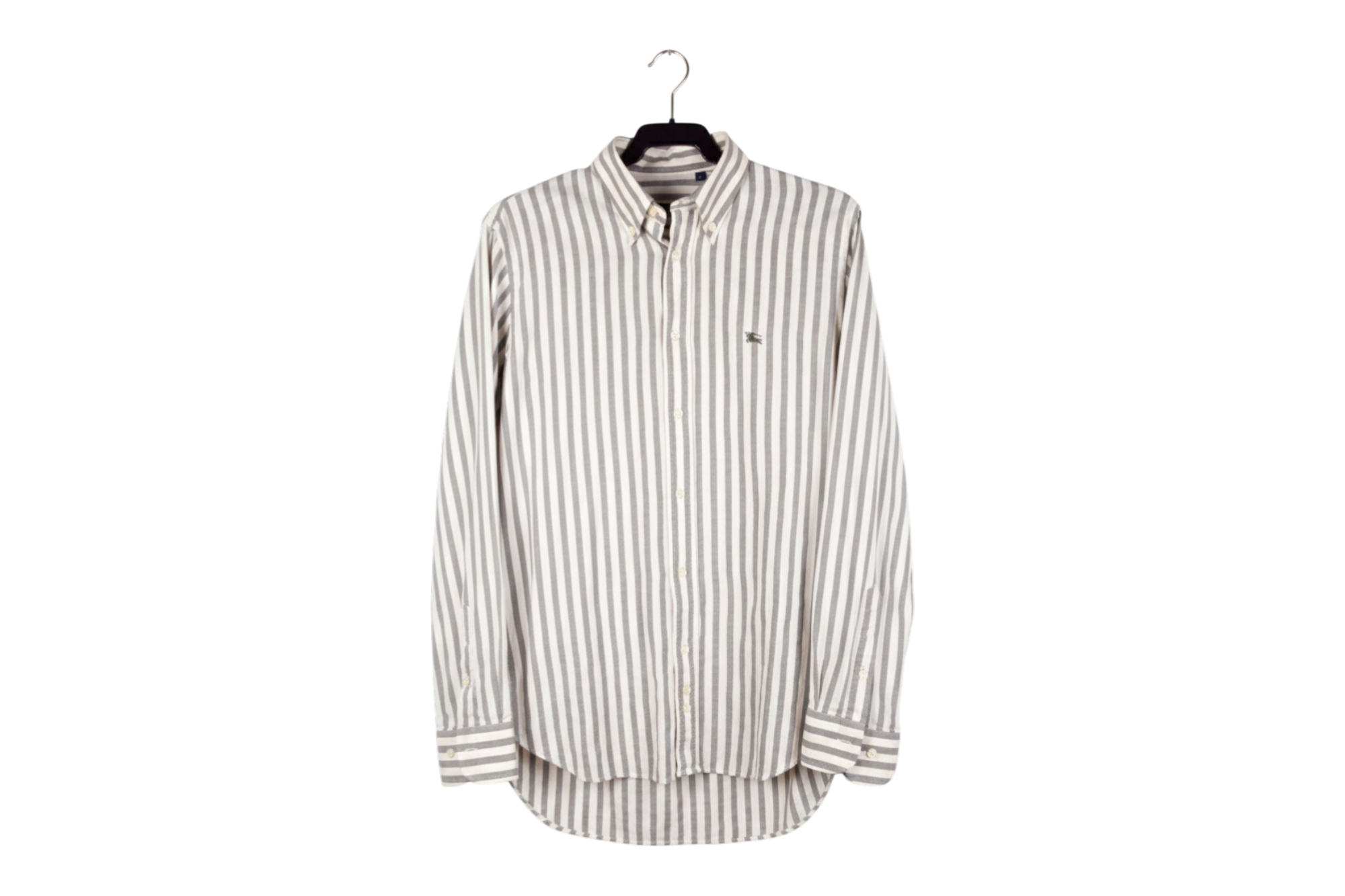 Camisa Burberry London Rayas Beige y Grises