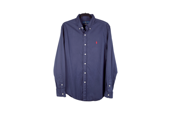 Camisa Ralph Lauren Custom Fit Azul Marino