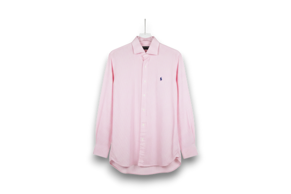 Camisa Polo Ralph Lauren Rayas Rosas y Blancas