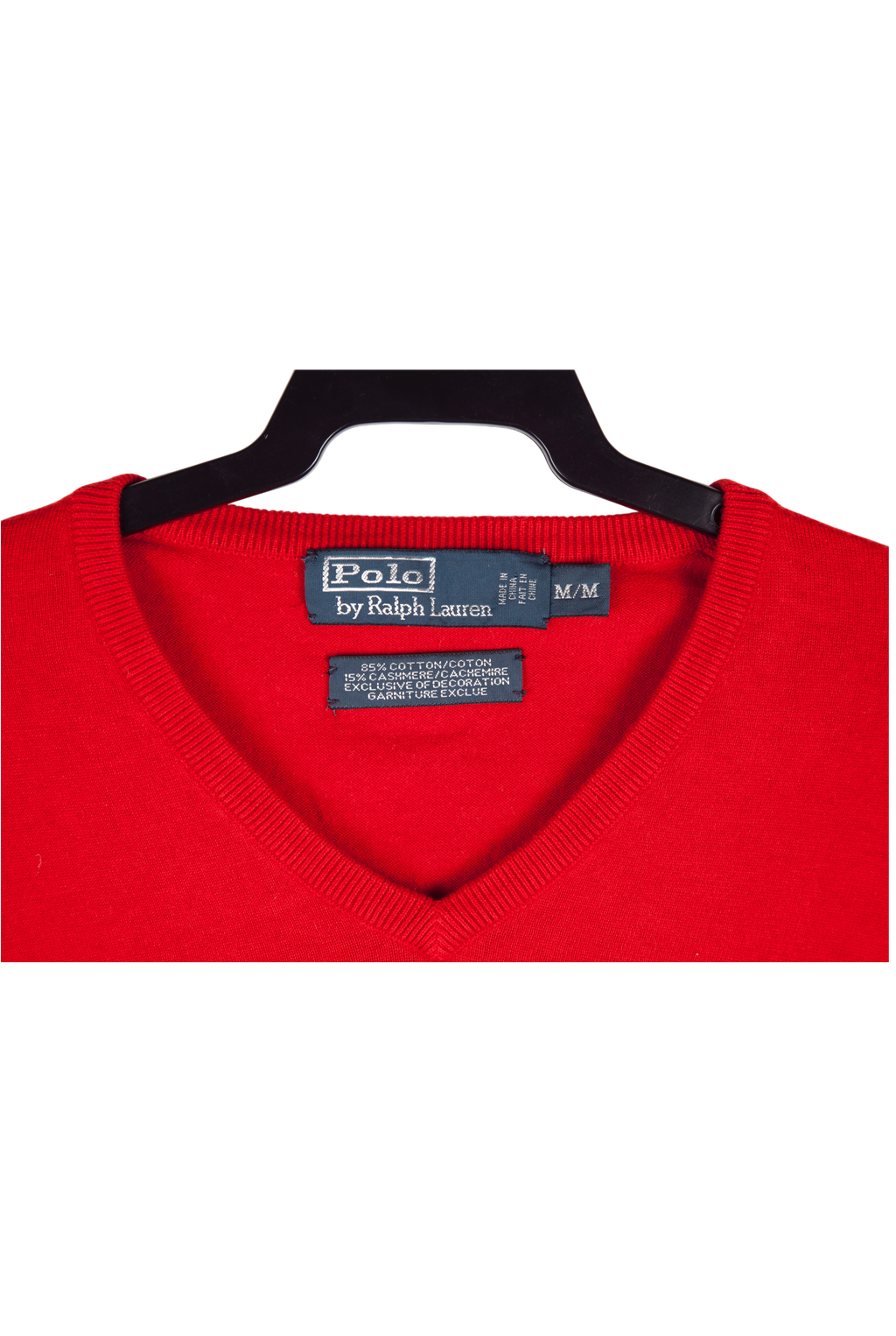 Jersey Polo by Ralph Lauren Rojo de punto fino y Cuello Pico