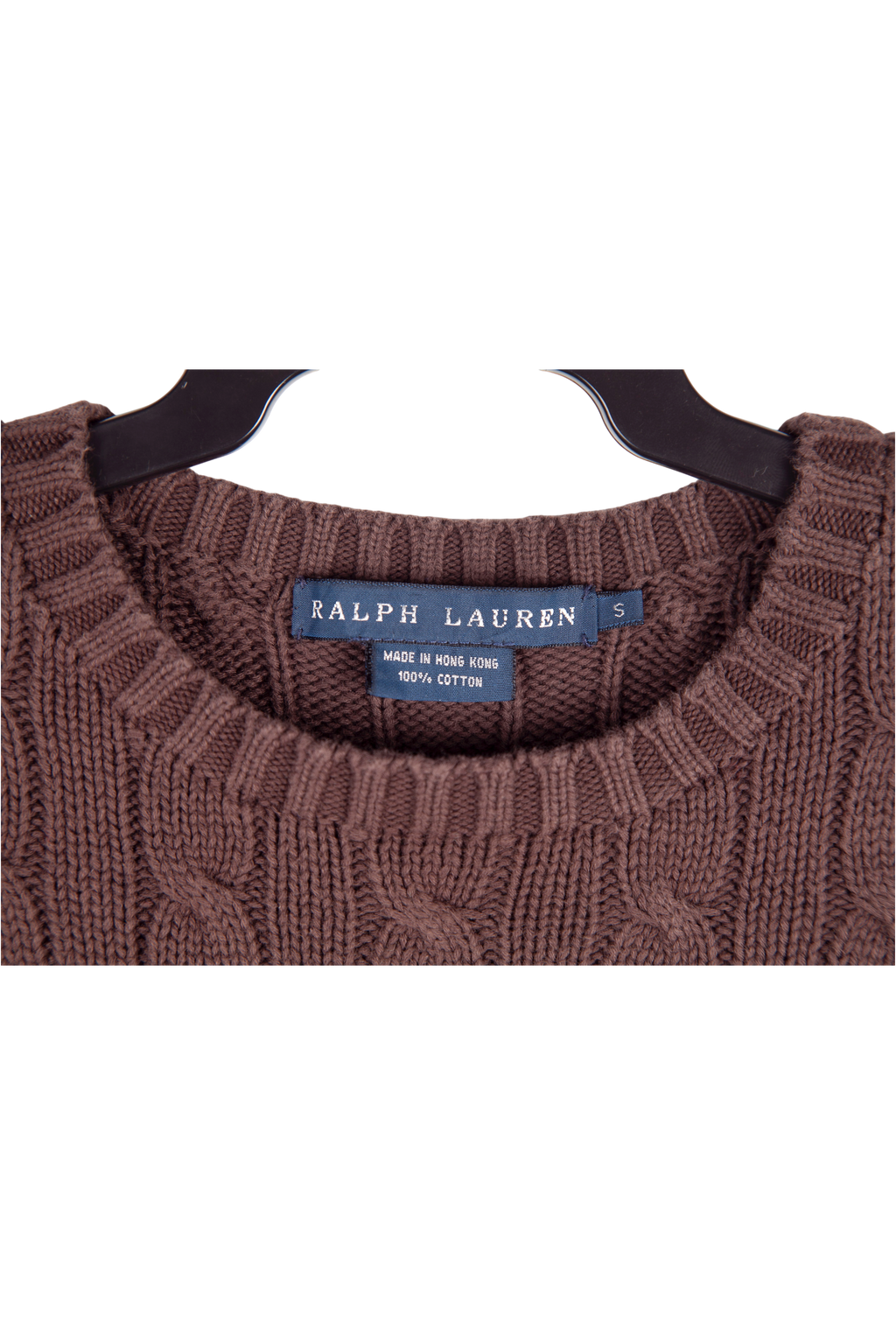 Jersey Polo Ralph Lauren Marrón en Punto Trenzado