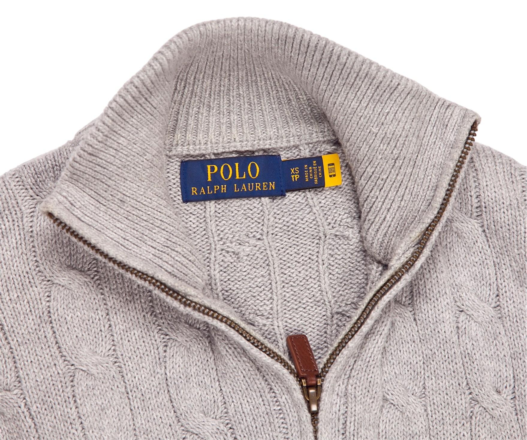 Jersey Polo Ralph Lauren 1/4 Zip Punto Trenzado