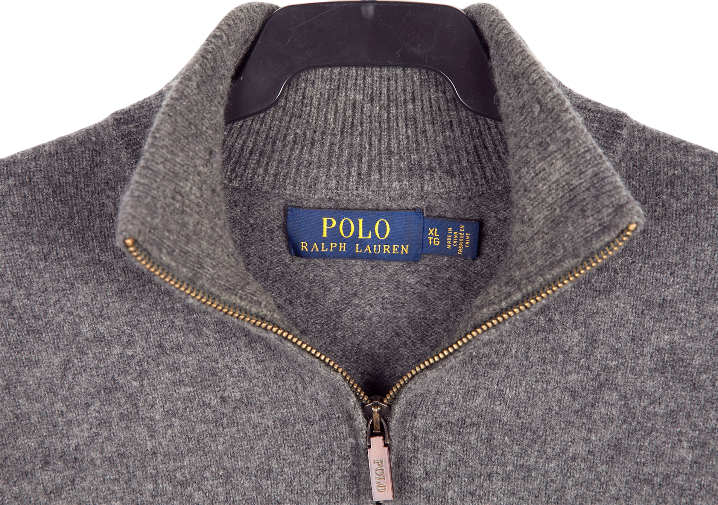 Jersey Polo Ralph Lauren 1/4 Zip Gris