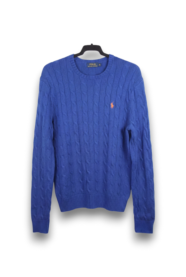 Jersey Polo Ralph Lauren de Punto Trenzado Azul