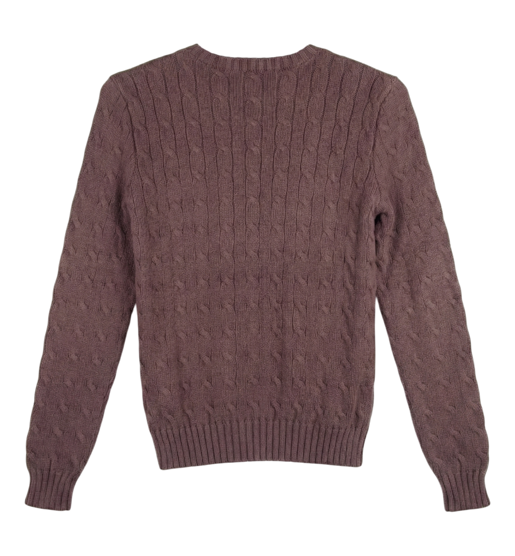 Jersey Polo Ralph Lauren Marrón en Punto Trenzado