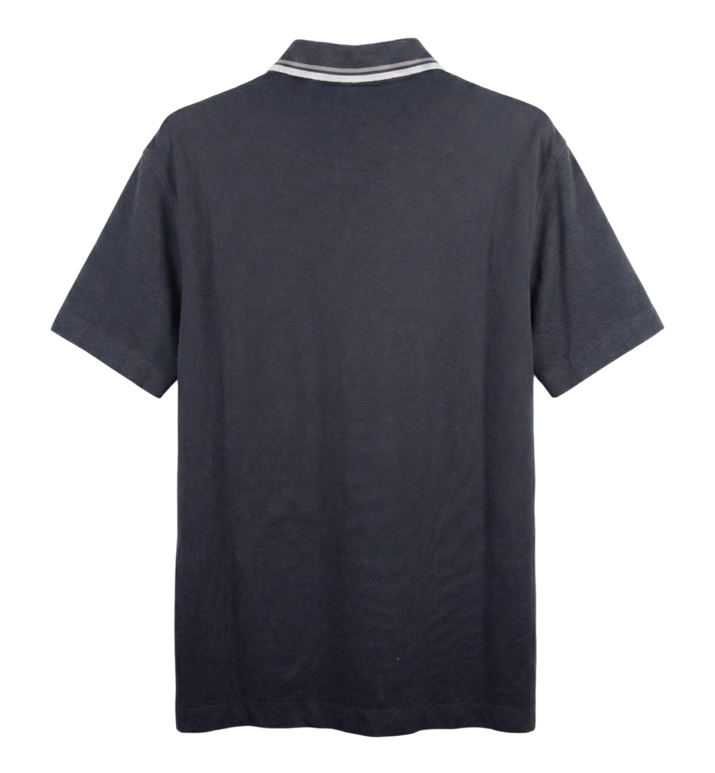 Polo Burberry 1/4 Zip Azul Marino